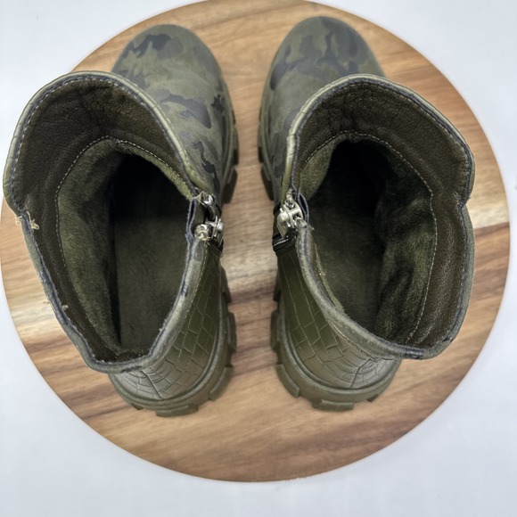 Mata Shout-Out Zip-up‎ Ankle Camo Combat Boots Womens Size 7.5 Platform Moto Y2K - Picture 5 of 9